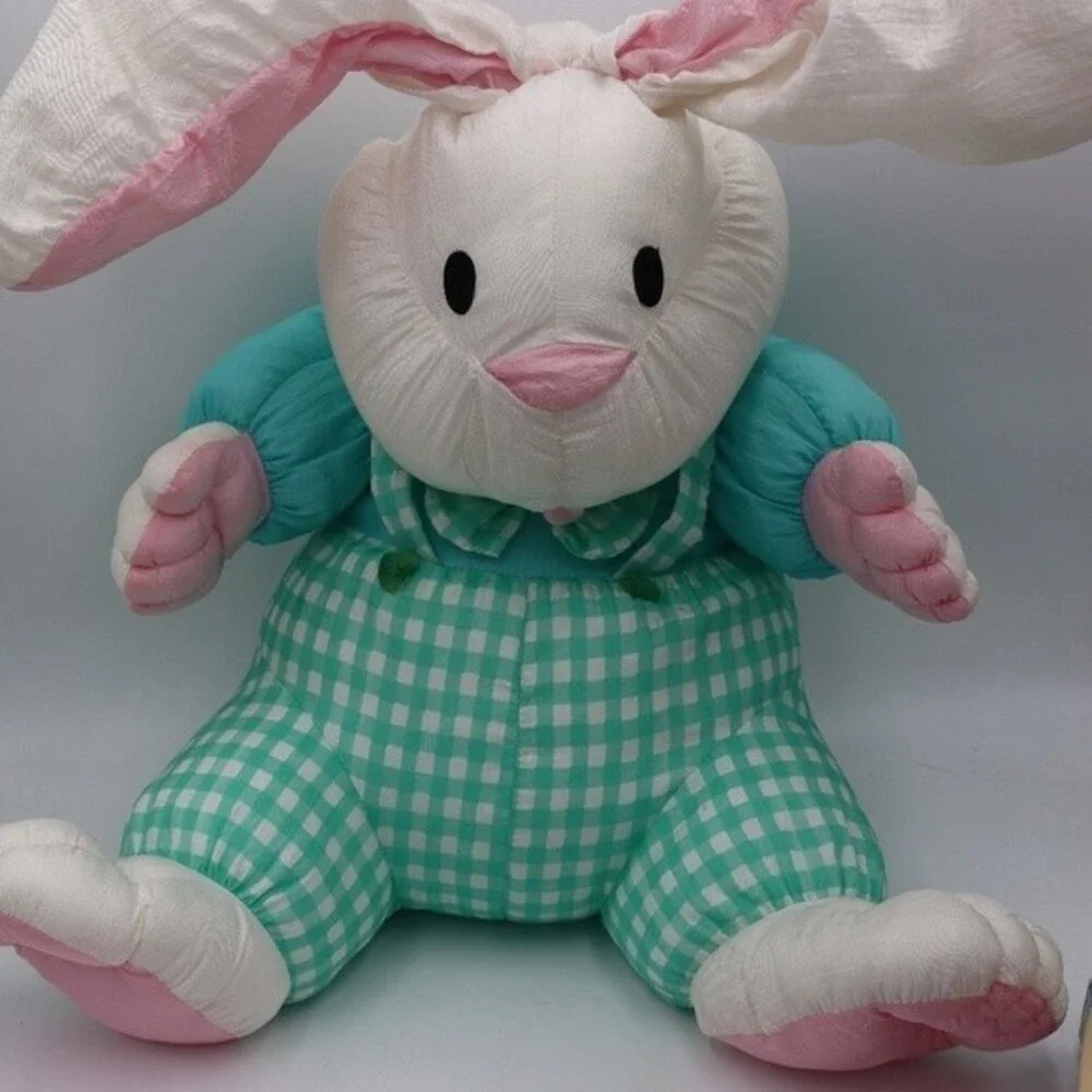 International Silver Vintage 90s Large Easter Bunny Plush Toy 27